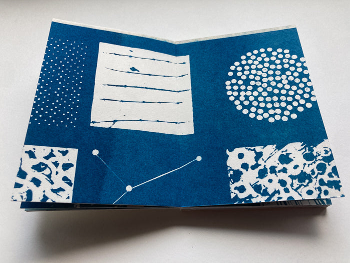 Handmade Board Book with Cyanotype Pages and Letterpress Cover  (March 6 & 7)