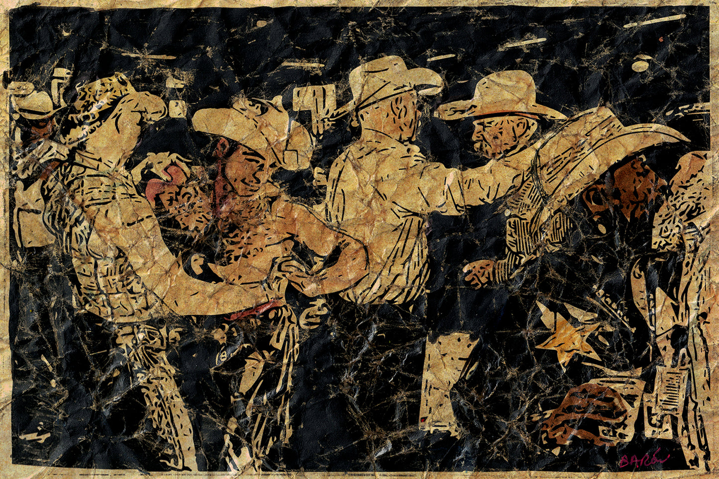 Study for "Artist's Reconfiguration of Castaigne's The Miner's Ball, II"