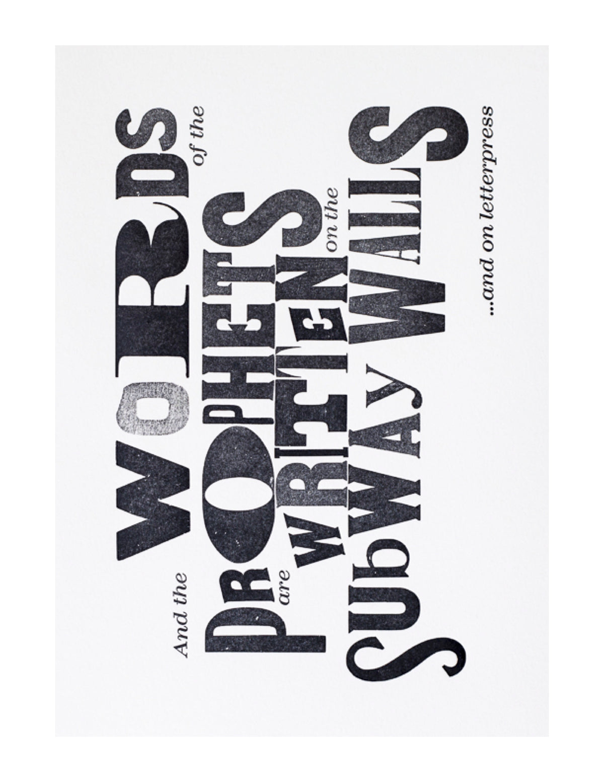 Intro to Letterpress: Broadside Poster with Mixed Type, Tuesday March 2