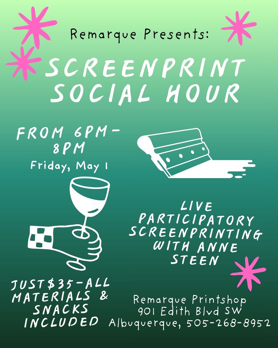 "Screen Print Social Hour" Hosted by Anne Steen (May 1)